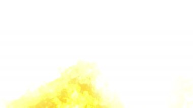 Siyah arka planda izole edilmiş bir dizi olağanüstü patlama. Ardından gelen parlak renkli patlamaların, şok dalgalarının ve boşluğu dolduran dumanların dinamik bileşimi. Döngülü