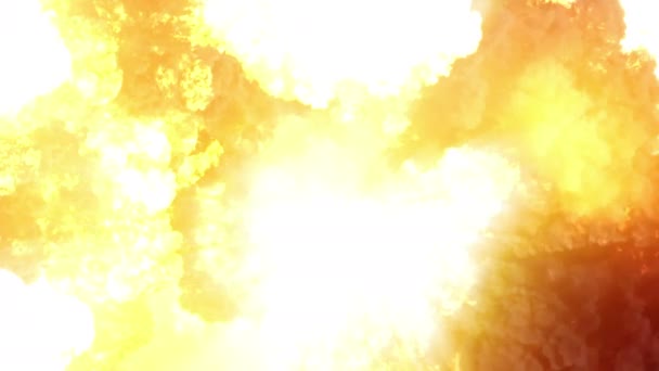 Impressive Intense Explosion Black Background Dynamic Composition Detonating Bright Colorful — 비디오
