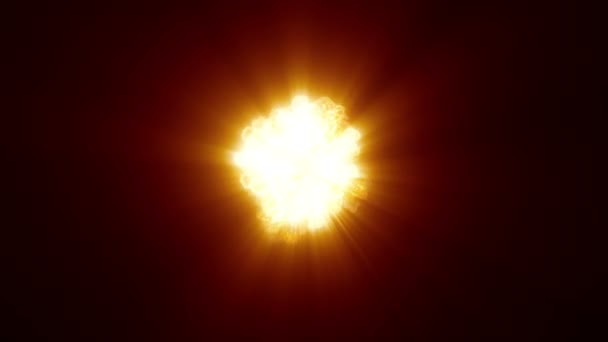 Series Spectacular Explosions Isolated Black Background Dynamic Composition Subsequent Detonating — Stock Video