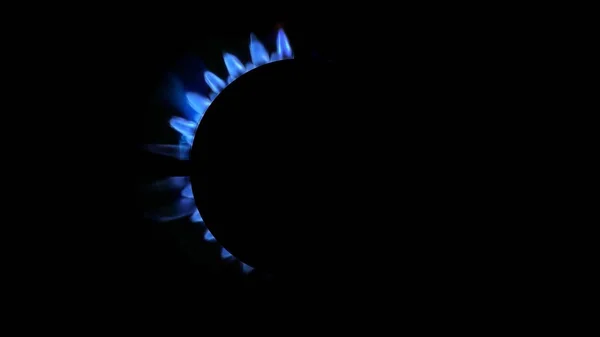 Rendering Kitchen Burner Glowing Night Close Natural Gas Concept Gas — Stock Photo, Image