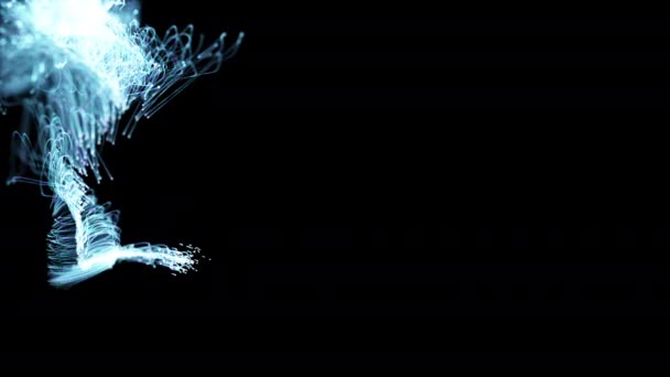 Coloré Abstrait Élégant Particule Système Plexus Sur Fond Sombre Pour — Video
