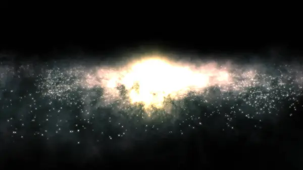 Återgivning Ljus Galax Bestående Nebulosor Och Stjärnkluster Den Centrala Delen — Stockfoto