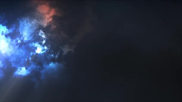 Descarga Rayos Efectos Luz Las Nubes Nubes Trueno Destellos Brillantes — Vídeos de Stock