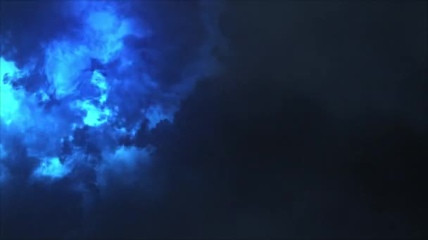 Wyładowanie Atmosferyczne Efekty Świetlne Chmurach Chmury Piorunów Jasnych Błyskach Błyskawicy — Wideo stockowe