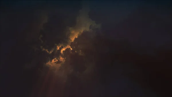 Renderowanie Uderzenia Pioruna Efekty Świetlne Chmurach Chmury Piorunów Jasnymi Błyskawicami — Zdjęcie stockowe