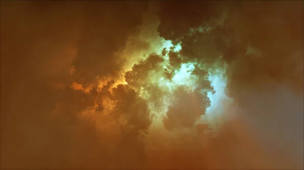 Darstellung Von Blitzeinschlägen Und Lichteffekten Wolken Gewitterwolken Mit Hellen Blitzen — Stockfoto