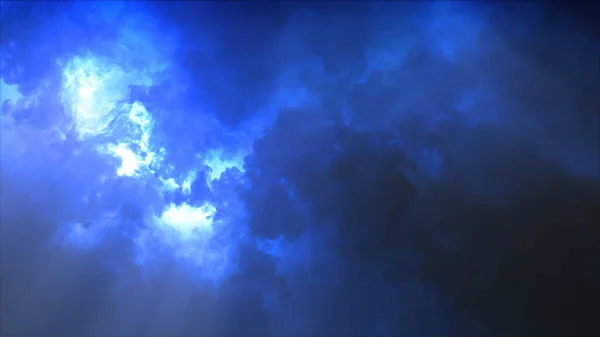 Rendering Fulmini Effetti Luce Nelle Nuvole Nuvole Tuono Con Lampi — Foto Stock
