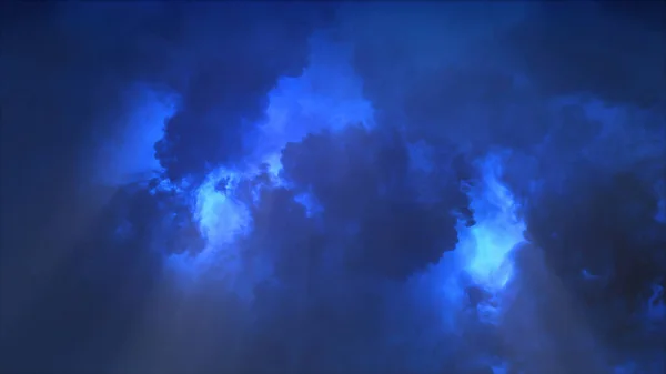 Renderização Raios Efeitos Luz Nuvens Trovoadas Com Relâmpagos Brilhantes Mau — Fotografia de Stock