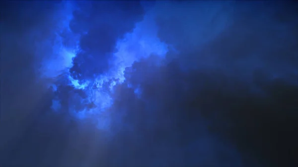Representación Rayos Efectos Luz Las Nubes Nubes Truenos Con Destellos —  Fotos de Stock