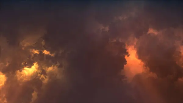 Тривимірне Відображення Удару Блискавки Світлових Ефектів Хмарах Громові Хмари Яскравими — стокове фото