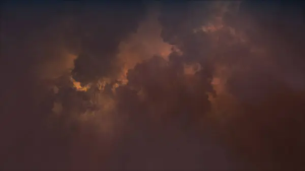 Weergave Van Blikseminslag Lichteffecten Wolken Donderwolken Met Felle Bliksemflitsen Slecht — Stockfoto