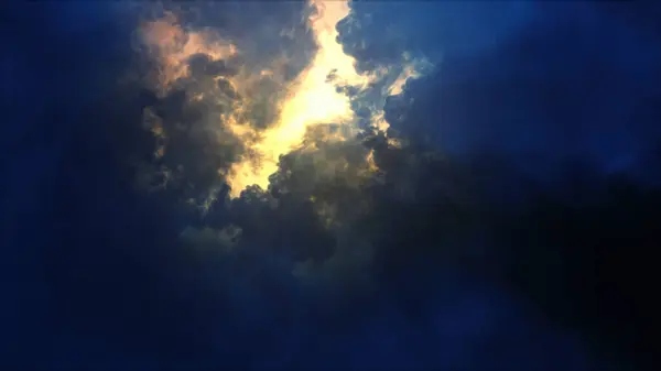 Rendering Fulmini Effetti Luce Nelle Nuvole Nuvole Tuono Con Lampi — Foto Stock