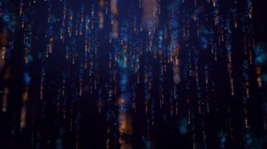 Parlak renkli parçacıklar halinde konfeti zarif bir şekilde iniyor ve havada dönüyor. Neşeli ve şık bir sunum için de ideal bir arka plan. Döngülü