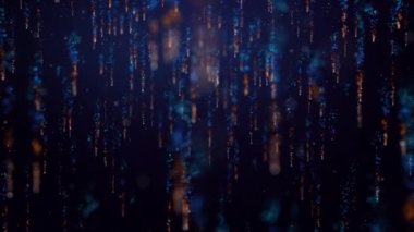 Parlak renkli parçacıklar halinde konfeti zarif bir şekilde iniyor ve havada dönüyor. Neşeli ve şık bir sunum için de ideal bir arka plan. Döngülü