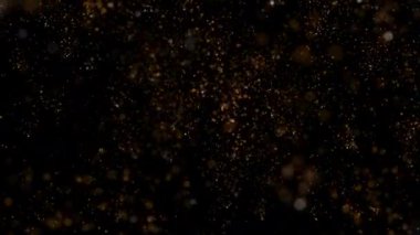 Parlak renkli parçacıklar halinde konfeti zarif bir şekilde iniyor ve havada dönüyor. Neşeli ve şık bir sunum için ideal bir arka plan.