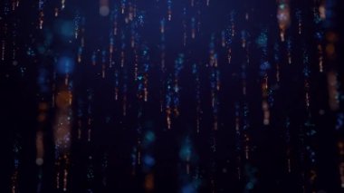 Parlak renkli parçacıklar halinde konfeti zarif bir şekilde iniyor ve havada dönüyor. Neşeli ve şık bir sunum için ideal bir arka plan.