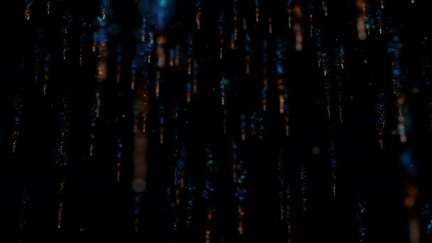 Světle Zbarvené Konfety Podobě Částic Elegantně Sestupují Víří Vzduchu Ideální — Stock video