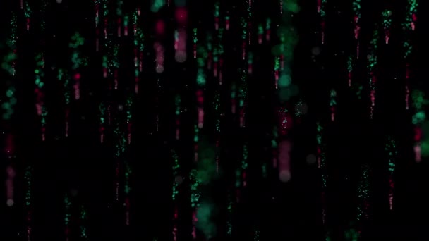 Ljusfärgad Konfetti Form Partiklar Elegant Ner Virvlande Luften Idealisk Festlig — Stockvideo