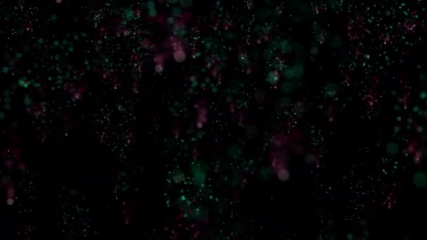 Parlak Renkli Parçacıklar Halinde Konfeti Zarif Bir Şekilde Iniyor Havada — Stok video