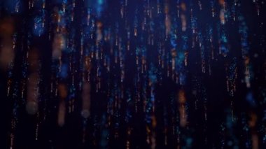 Parlak renkli parçacıklar halinde konfeti zarif bir şekilde iniyor ve havada dönüyor. Neşeli ve şık bir sunum için de ideal bir arka plan. Döngülü