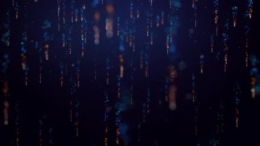 Parlak renkli parçacıklar halinde konfeti zarif bir şekilde iniyor ve havada dönüyor. Neşeli ve şık bir sunum için de ideal bir arka plan. Döngülü