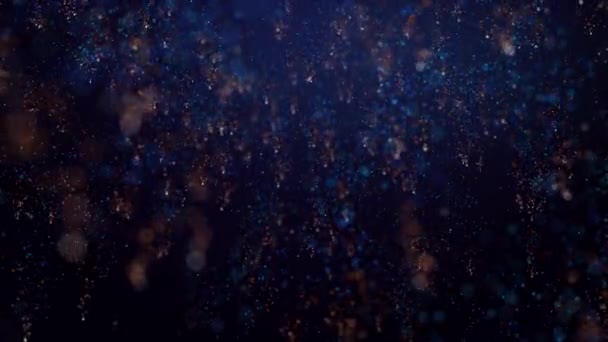 Helder Gekleurde Confetti Vorm Van Deeltjes Dalen Elegant Draaiend Lucht — Stockvideo
