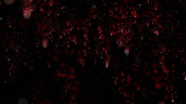 Parlak renkli parçacık konfetisinin 3 boyutlu yansıması zarif bir şekilde yere iner ve havada döner. Parlak ve şık bir sunum için de uygun ideal bir şenlik arka planı.