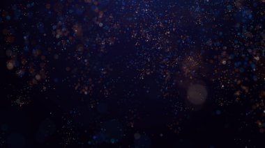 Parlak renkli parçacık konfetisinin 3 boyutlu yansıması zarif bir şekilde yere iner ve havada döner. Parlak ve şık bir sunum için de uygun ideal bir şenlik arka planı.