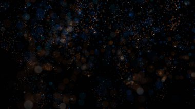 Parlak renkli parçacık konfetisinin 3 boyutlu yansıması zarif bir şekilde yere iner ve havada döner. Parlak ve şık bir sunum için de uygun ideal bir şenlik arka planı.