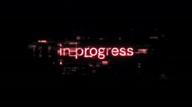 Teknolojik arızaların ekran etkilerini içeren bir metinde. Çeşitli parazitlerle muhteşem ekran arızası. Döngülü