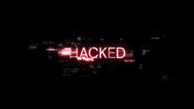 Teknolojik arızaların ekran efektleri ile hacklenmiş metin. Çeşitli parazitlerle muhteşem ekran arızası. Döngülü