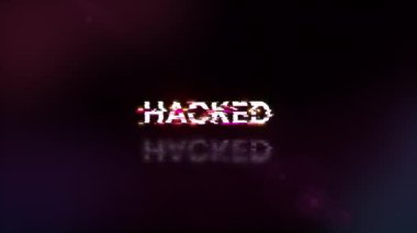 Teknolojik arızaların ekran efektleri ile hacklenmiş metin. Çeşitli parazitlerle muhteşem ekran arızası