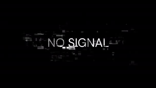 Teknolojik Arızaların Ekran Etkilerini Gösteren Bir Sinyal Metni Yok Çeşitli — Stok video
