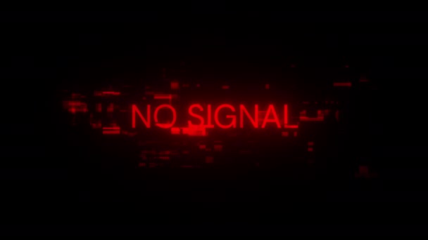 Pas Texte Signal Avec Des Effets Écran Défaillances Technologiques Problème — Video