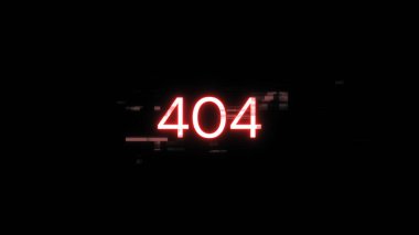 Teknolojik arızaların ekran efektleriyle birlikte 3D işleme hatası 404 metin. Çeşitli parazitlerle muhteşem ekran arızası