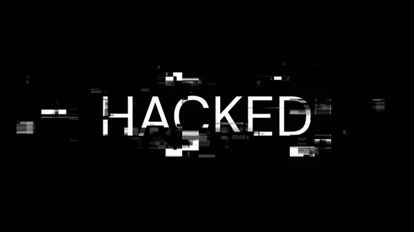 Απόδοση Hacked Κείμενο Εφέ Οθόνης Των Τεχνολογικών Αποτυχιών Θεαματική Δυσλειτουργία — Φωτογραφία Αρχείου