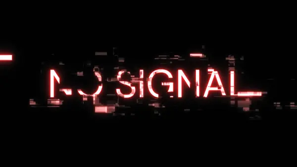 Rendering Signal Text Screen Effects Technological Failures Spectacular Screen Glitch — Stock Photo, Image
