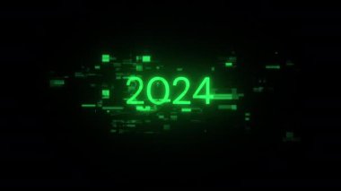 Teknolojik arızaların ekran efektleri içeren 2024 metin. Çeşitli parazitlerle muhteşem ekran arızası. Döngülü
