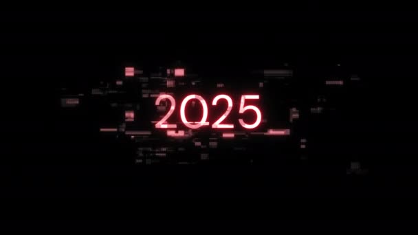 2025 Texte Avec Effets Écran Défaillances Technologiques Problème Écran Spectaculaire — Video