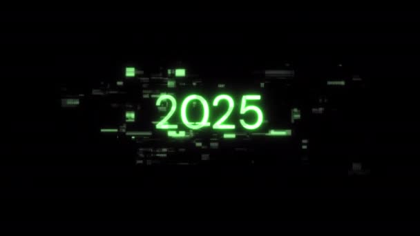 2025 Tekst Efektami Ekranowymi Awarii Technologicznych Spektakularna Usterka Ekranu Różnego — Wideo stockowe