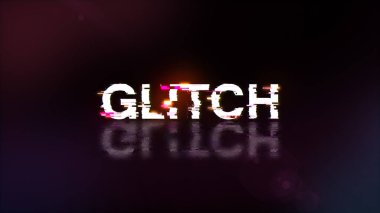 Teknolojik arızaların ekran etkilerini gösteren 3D metin oluşturuluyor. Çeşitli parazitlerle muhteşem ekran arızası