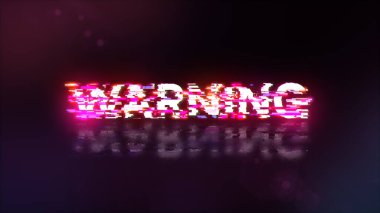 Teknolojik arızaların ekran etkilerini içeren 3D uyarı metni oluşturuluyor. Çeşitli parazitlerle muhteşem ekran arızası