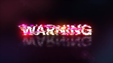 Teknolojik arızaların ekran etkilerini içeren 3D uyarı metni oluşturuluyor. Çeşitli parazitlerle muhteşem ekran arızası