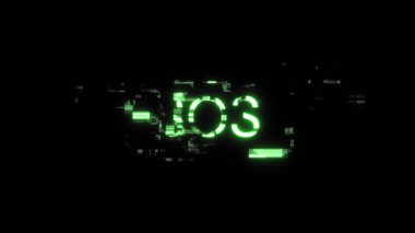 Teknolojik arızaların ekran efektleriyle birlikte üç boyutlu SOS metni oluşturuluyor. Çeşitli parazitlerle muhteşem ekran arızası