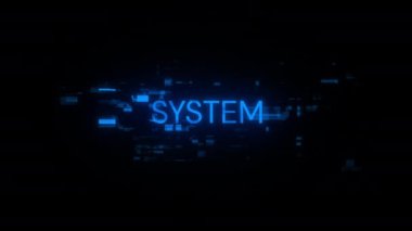 Teknolojik arızaların ekran etkilerini içeren sistem metni. Çeşitli parazitlerle muhteşem ekran arızası. Döngülü