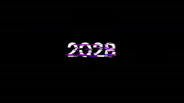 2028 Κείμενο Τις Επιπτώσεις Οθόνη Των Τεχνολογικών Αποτυχιών Θεαματική Δυσλειτουργία — Αρχείο Βίντεο