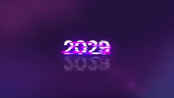 Текст 2029 Экранными Эффектами Технологических Сбоев Захватывающий Сбой Экрана Различными — стоковое видео
