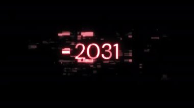 Teknolojik arızaların ekran efektleri içeren 2031 metin. Çeşitli parazitlerle muhteşem ekran arızası. Döngülü