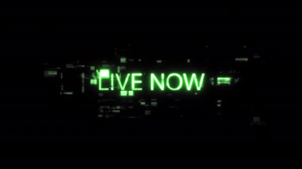 Live Text Mit Bildschirmeffekten Von Technologischem Versagen Spektakuläre Bildschirm Panne — Stockvideo