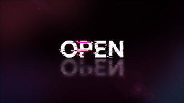 3D açık metin, teknolojik arızaların ekran efektleriyle oluşturuluyor. Çeşitli parazitlerle muhteşem ekran arızası